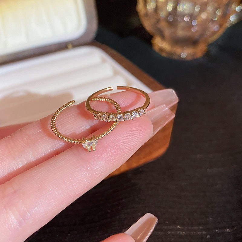 Custom Butterfly Heart Dainty Simple Rings Brilliant Stackable Women Men Couple Marriage Wedding Rings Fashion Jewelry Sets