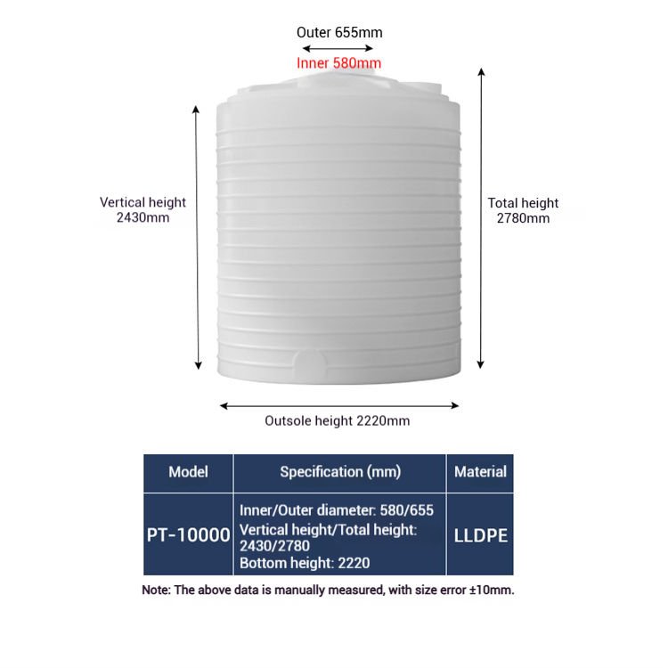 PE Plastic Water Tank 10000 Litres Non-Toxic Eco-Friendly