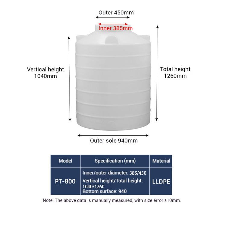 OEM Rotomolding Custom 800L Industrial Agricultural Use Oversized Water tank