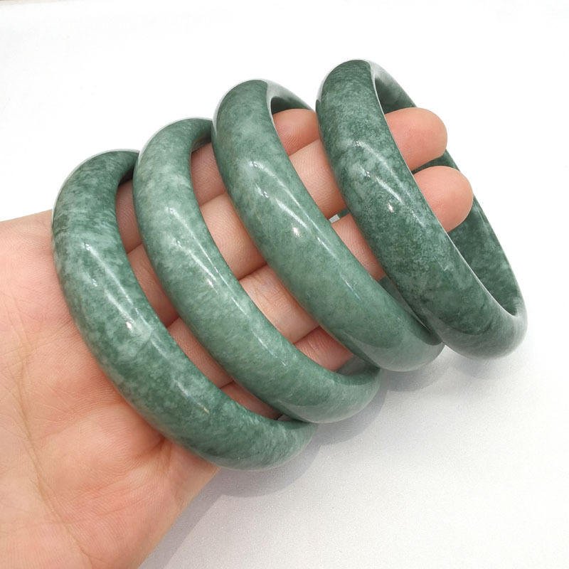 Cheap Price Real Jade Green Bangles Bracelet with Certificate and Box Mothers Day Gift Guizhou Jadeite Women Bangles Party Gift