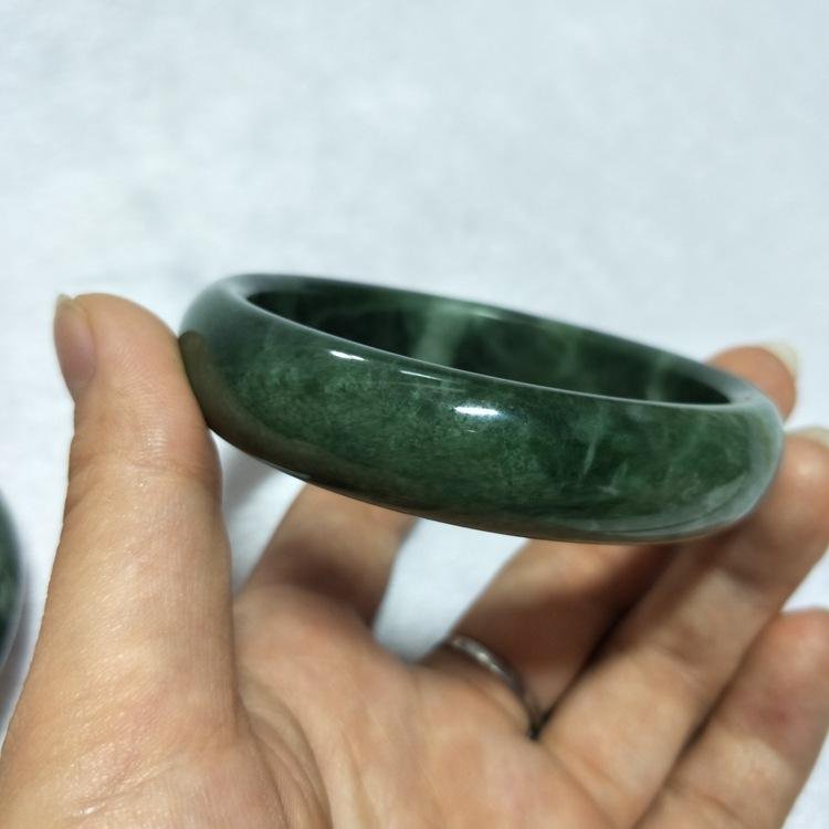 High Quality Jade Bangle 54mm-64mm Jasper Natural Width Healing Jade Bracelet for Women Gift