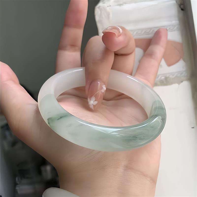 Fashion Bracelet Wholesale 52-56mm Natural Myanmar Violet Jadeite Jasper Jade Bangle Charm Bangles
