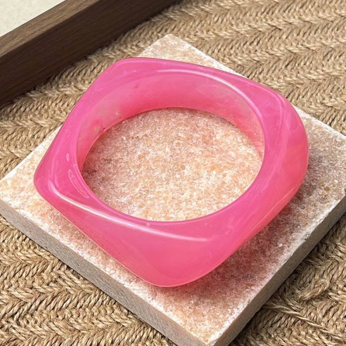 Bohemian Colorful Acrylic Bangle New Design Irregular Wide Bracelet Jewelry Accessories