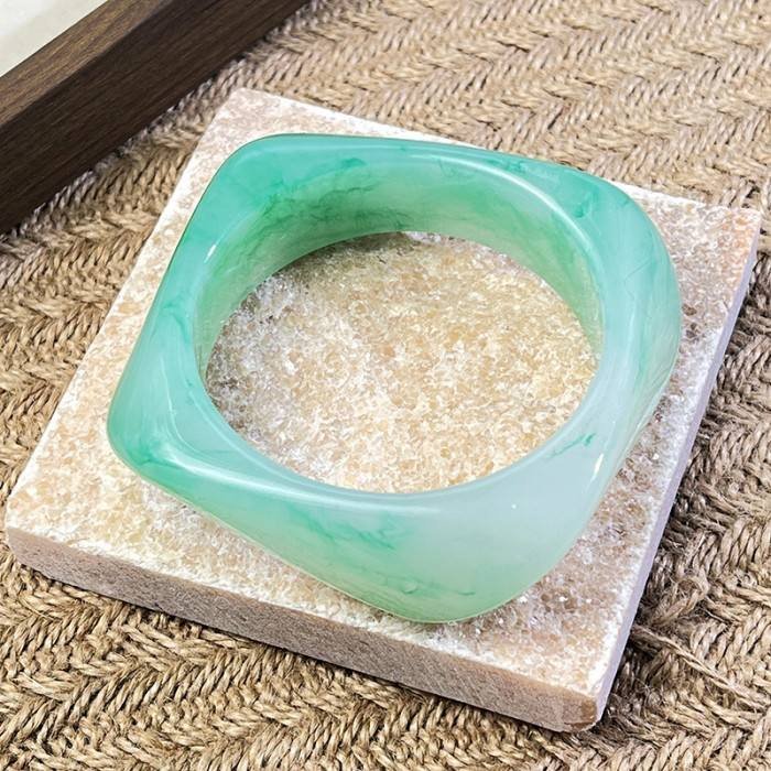 Bohemian Colorful Acrylic Bangle New Design Irregular Wide Bracelet Jewelry Accessories