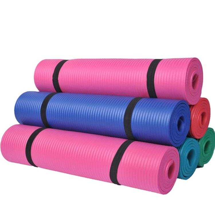 Fitness Mat NBR Material Hot Sale 10mm 15mm Rubber Exercise Fitness Yoga Mat