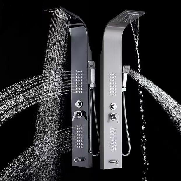 Wall-mounted Bathroom Complete Shower Fixtures Column Panel Manufacturer Shower Flush Panels Faucets with Faucets