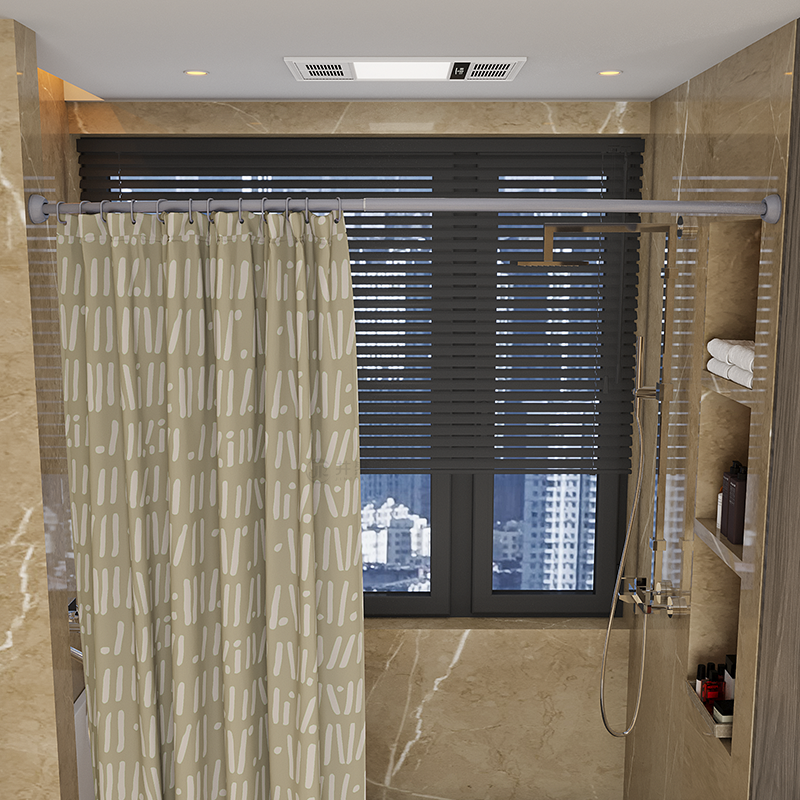 Factory Special Price Curved Iron Modern Telescopic Rod Corner Adjustable Shower Curtain Rod for Bathroom