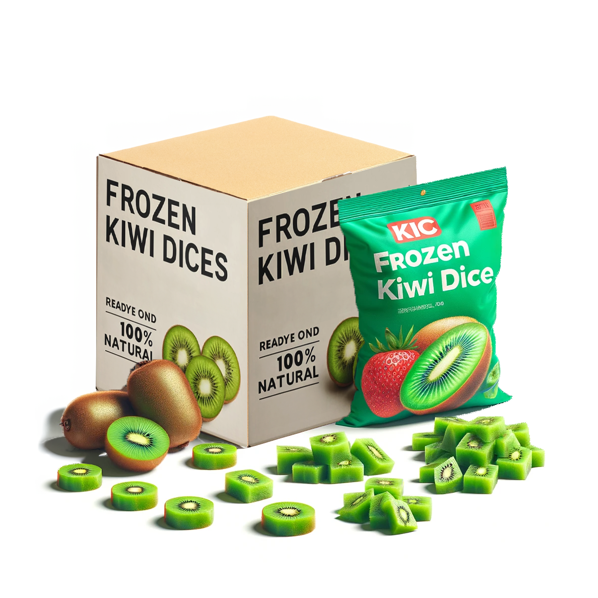 Wholesale IQF Frozen Kiwifruit Quick Frozen Kiwi in Whole Sliced Dice Packaging Available Bulk Sale