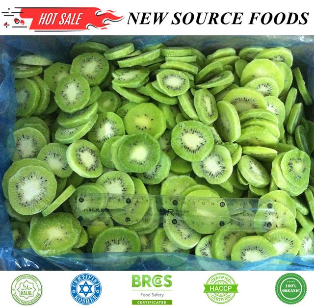 OEM/ODM High Quality Hot Sell China Factory Frozen Fruit Food for Wholesales and Retail IQF Frozen Peeled Kiwi Sliced Diced