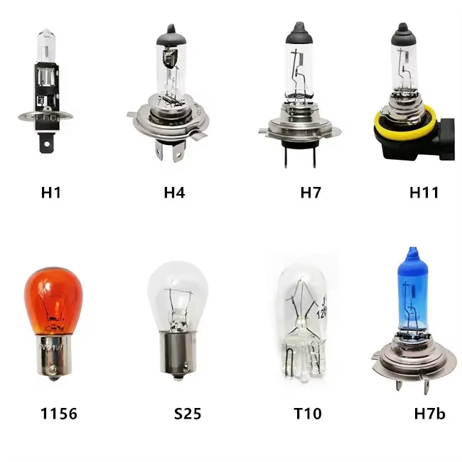 HSG Auto Lighting Systems Car Auto Halogen Lamp H4 12v 60/55W 100/90W Halogen Bulb White Color H1H3 H7 H8 H9 H11 for Car