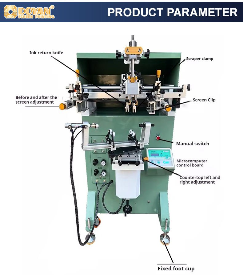 High Speed Semi-Auto Screen Printing Machine for Plastic Glass and Paper Cups Cylindrical Object Logo Printer