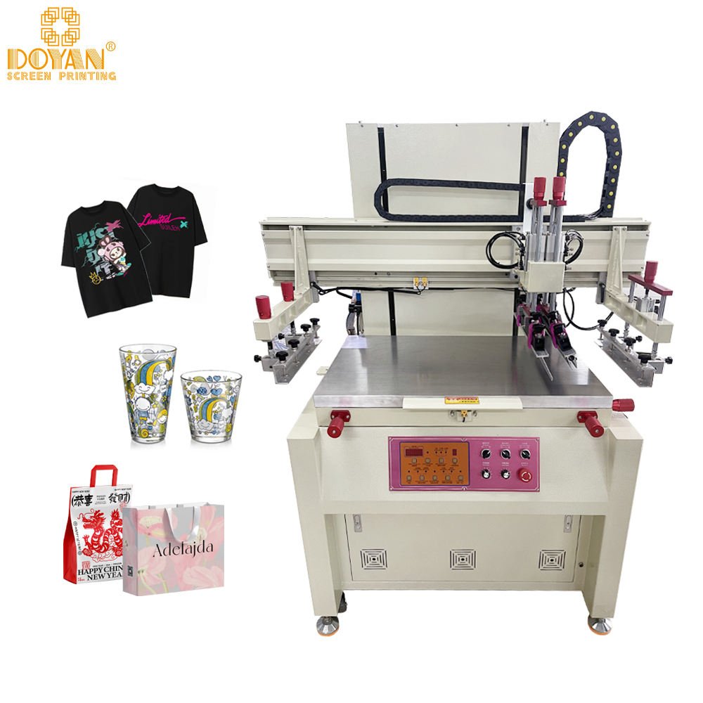 New Doyan Industrial Vertical Flatbed Curved Screen Printing Machine 400x600mm Max Print Area Automatic for