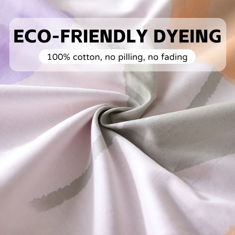 Wholesale Custom Colour Bed Sheet Duvet Cover 100% Cotton Bedding Set King Size Queen Size Full Sheets Sets Super Soft Luxury