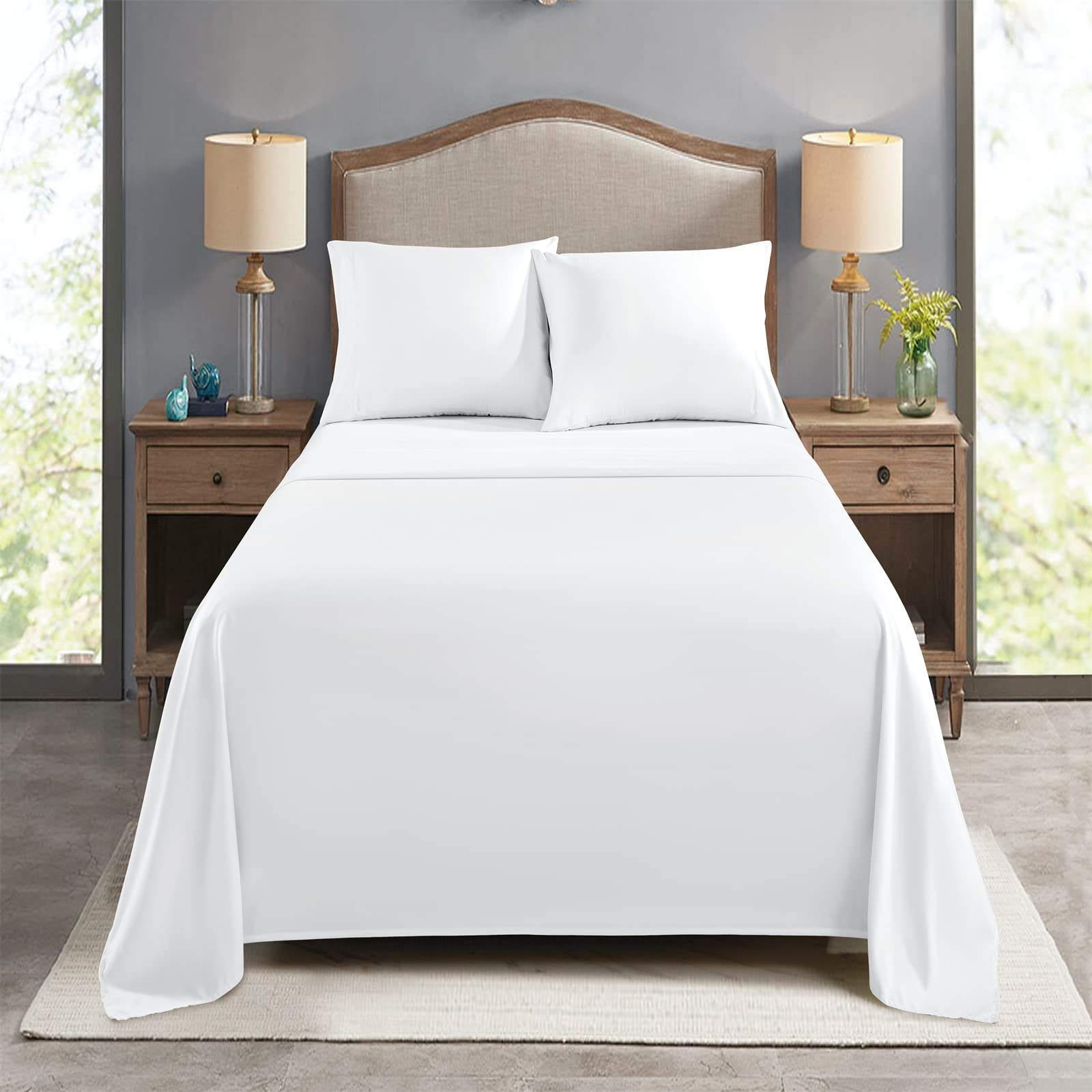 Soft Customized Luxury Quality Hotel Bed Sheet Sets White Cotton Hotel Flat Sheet Sets Hotel Fitted Sheets Sets With Pillow Sham