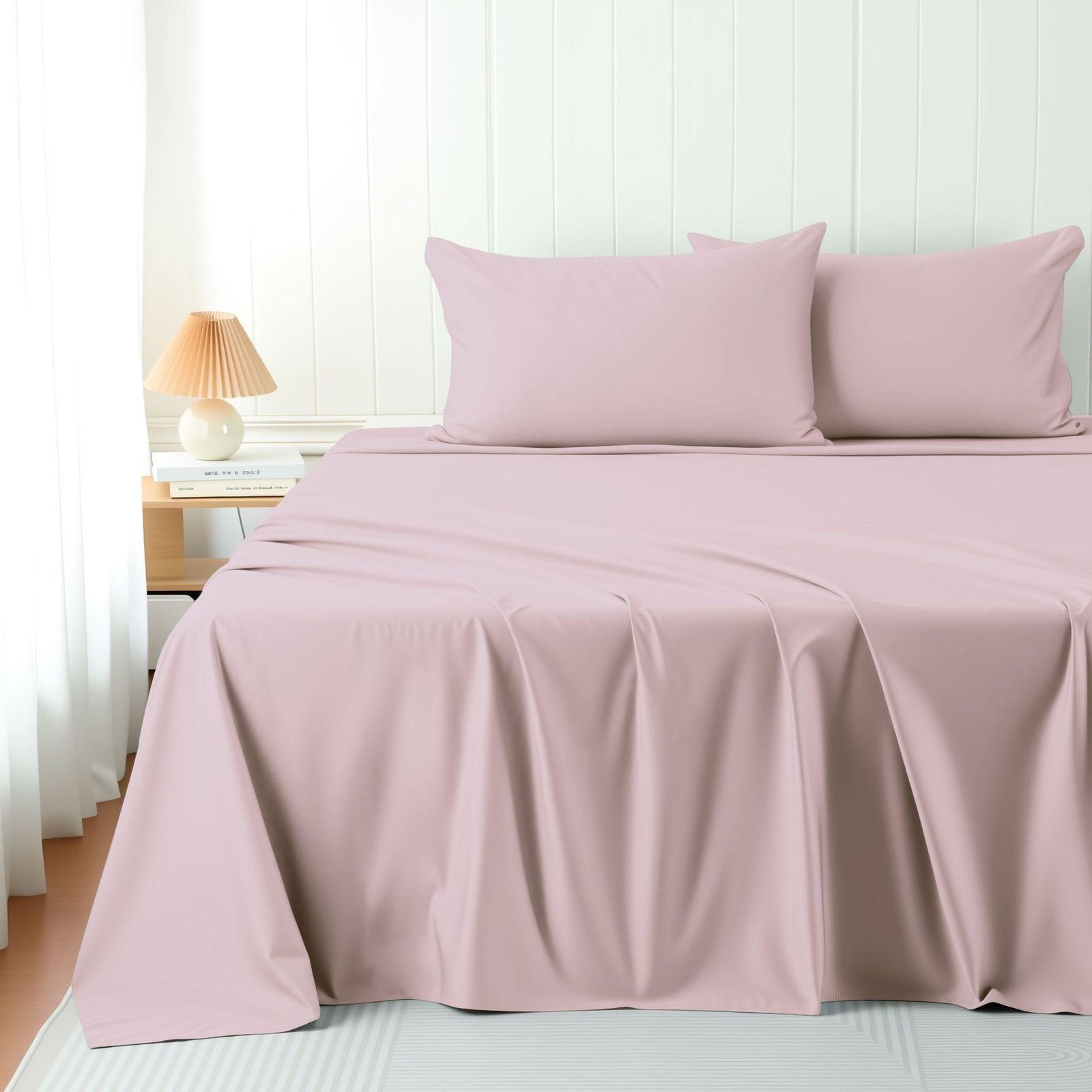 100% Cotton Flat Bed Sheet 500TC Solid Woven Eco-Friendly Breathable Skin Friendly Hotel & Home Use Bedding