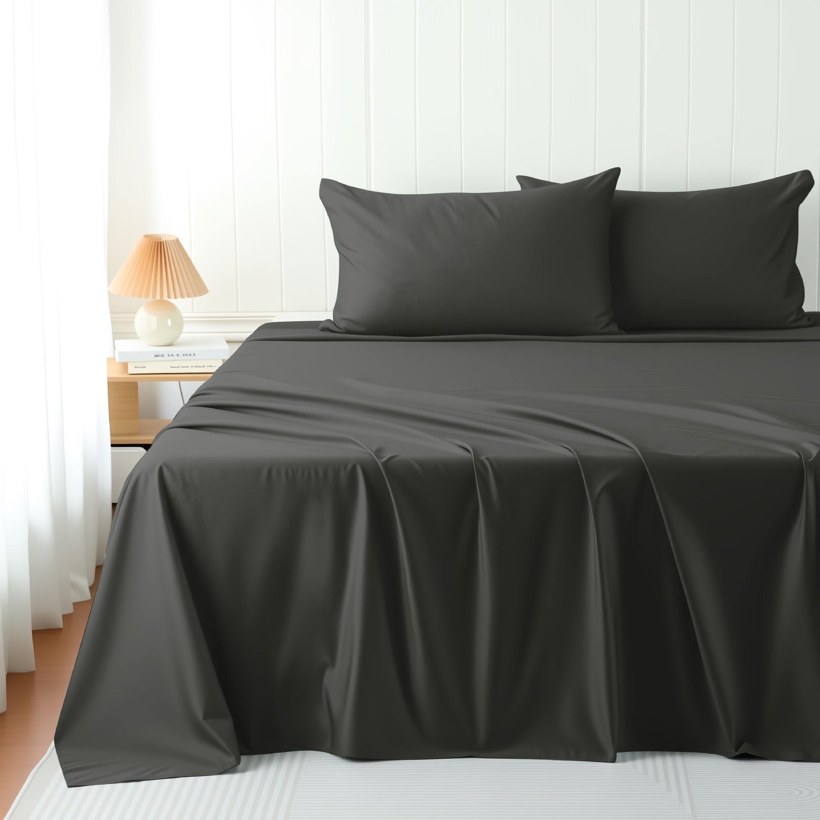100% Cotton Flat Bed Sheet 500TC Solid Woven Eco-Friendly Breathable Skin Friendly Hotel & Home Use Bedding