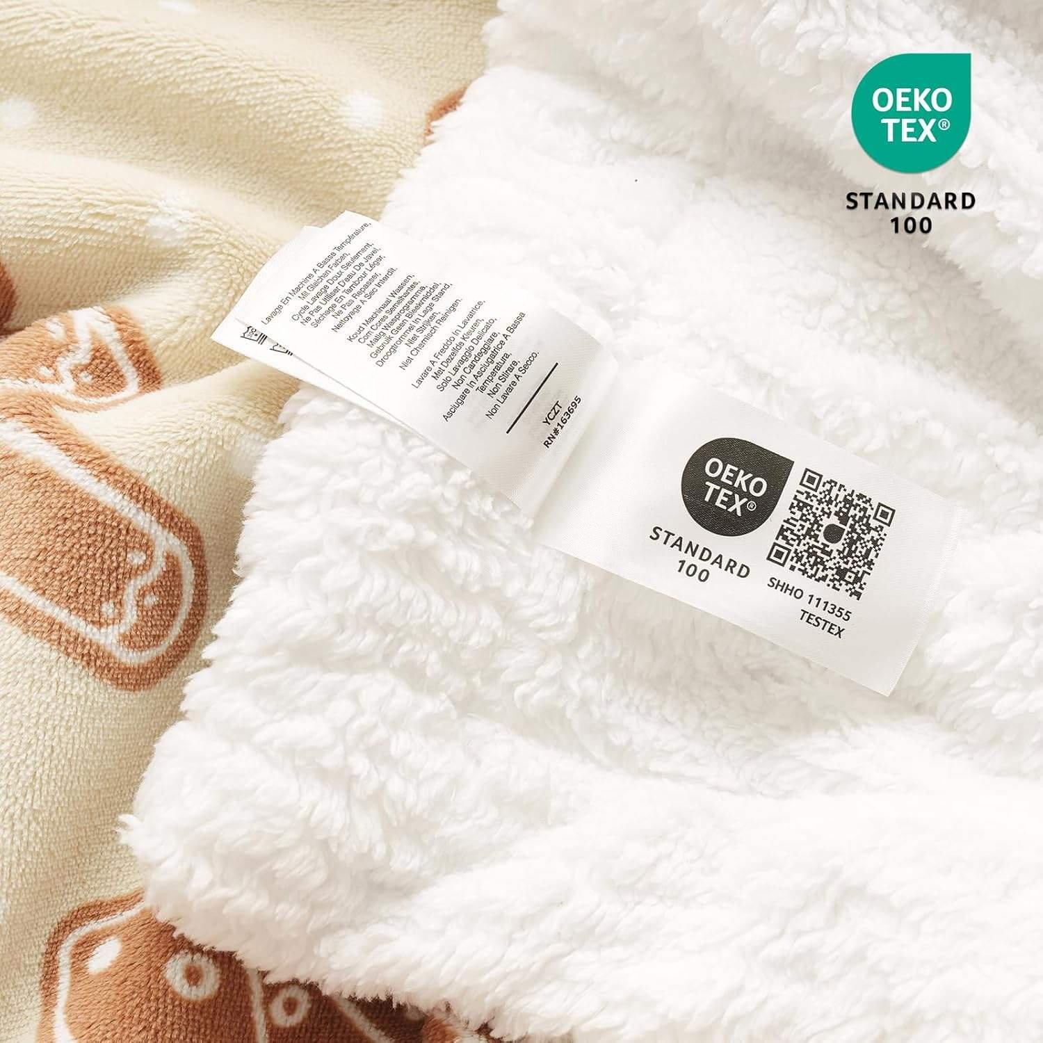 Luxury Sherpa Throw Blanket Premium Reversible Thick Throw Candy Cane Design Warm Cozy Soft Blanket for Home