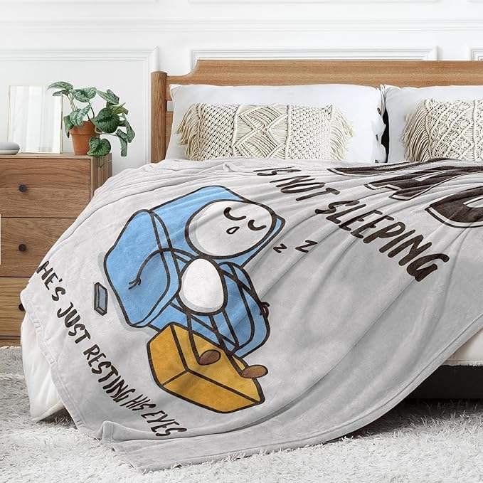 High Quality Fathers Day Birthday Gift Super Soft Throws Flannel Blanket for Couch