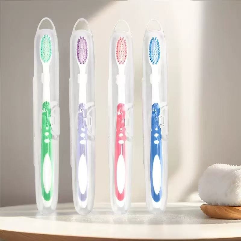 Factory Convenient Home and Travel Adult Toothbrush Soft Bristles Individual Brush for Teeth Cleaning