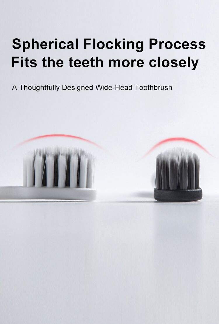 OEM Home Use Luxury Manual Toothbrush with PP Handle Silver-Plated Ultra Soft Bristle Black & White Couple