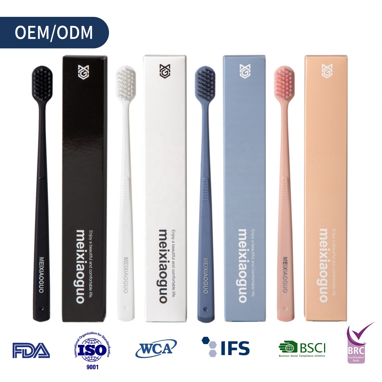 Premium Custom Soft Bristle Toothbrush with PP Handle and Independent Packaging for Home Travel Corporate Gifts (Travel Size)