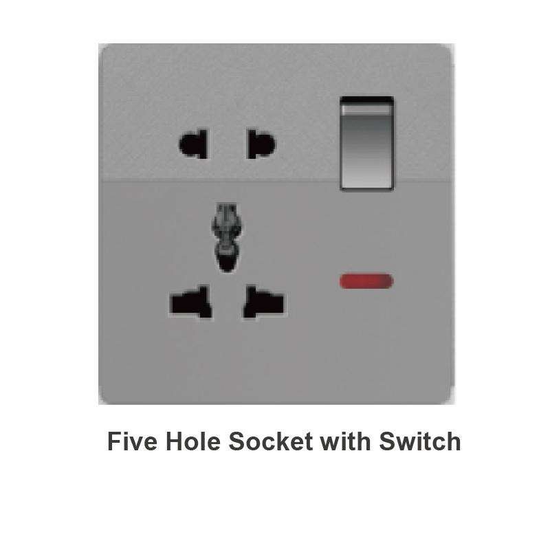 USB+TYpe-C Uk Socket Normal Universal Wall Switched 3 Pin Power 13a Double Multi Socket Glitter Checkered Stripes
