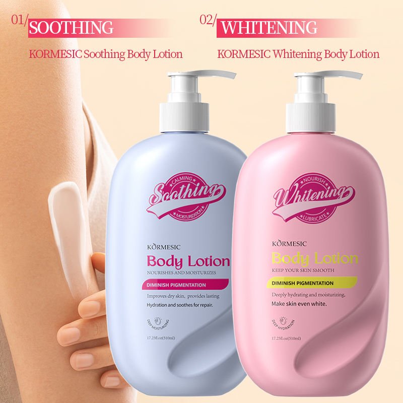 KORMESIC OEM ODM Private Label Custom Organic Women White Body Lotion Cream Moisturizing Milk Whitening Body Lotion