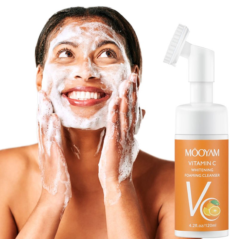 MOOYAM Vitamin C Facial Cleanser Skin Brighten Pore Cleansing Face Cleanser Face Fomaing Moisturizing Control oil Face Wash