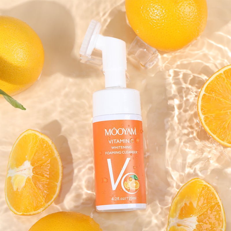 MOOYAM Vitamin C Facial Cleanser Skin Brighten Pore Cleansing Face Cleanser Face Fomaing Moisturizing Control oil Face Wash