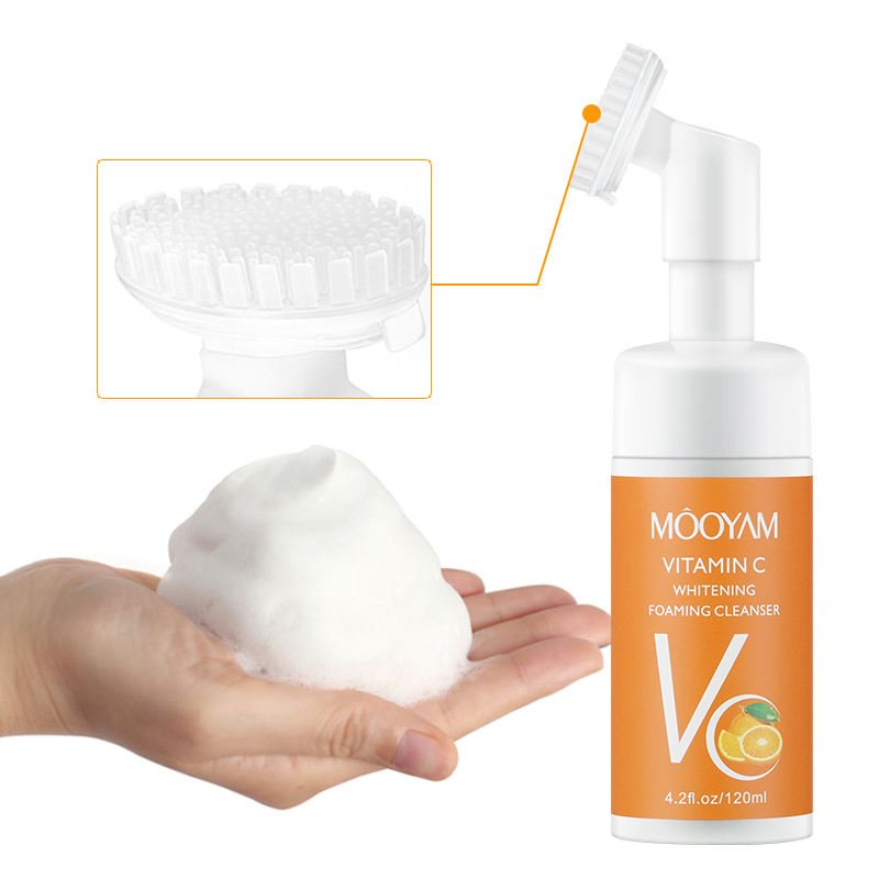 MOOYAM Vitamin C Facial Cleanser Skin Brighten Pore Cleansing Face Cleanser Face Fomaing Moisturizing Control oil Face Wash