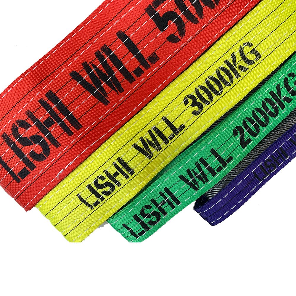 LISHI Heavy Duty 10T 100% Polyester Webbing Lifting Sling Flat Blet for Lifting