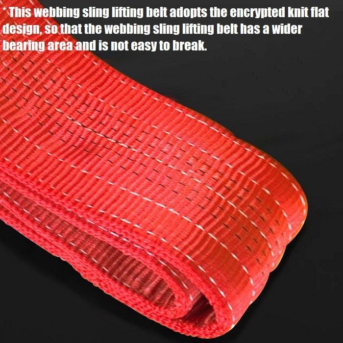 Factory Wholesale 1T 2T 3T 5T 10T Flat Eye Lifting Belt Sling High Tenacity 1in 2in 3in 4in Polyester Fabric Lift Sling Straps