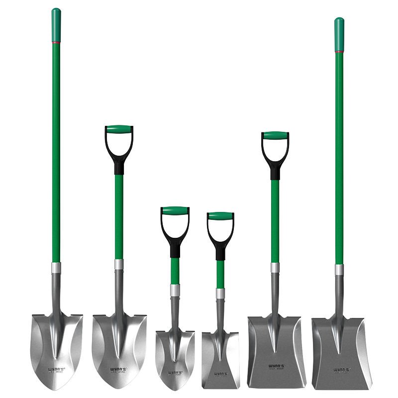 Wynns Tools High Quality Industrial Manganese Steel Garden Digging Tool Pointed Square Flat Head Outdoor Agricultural Shovel
