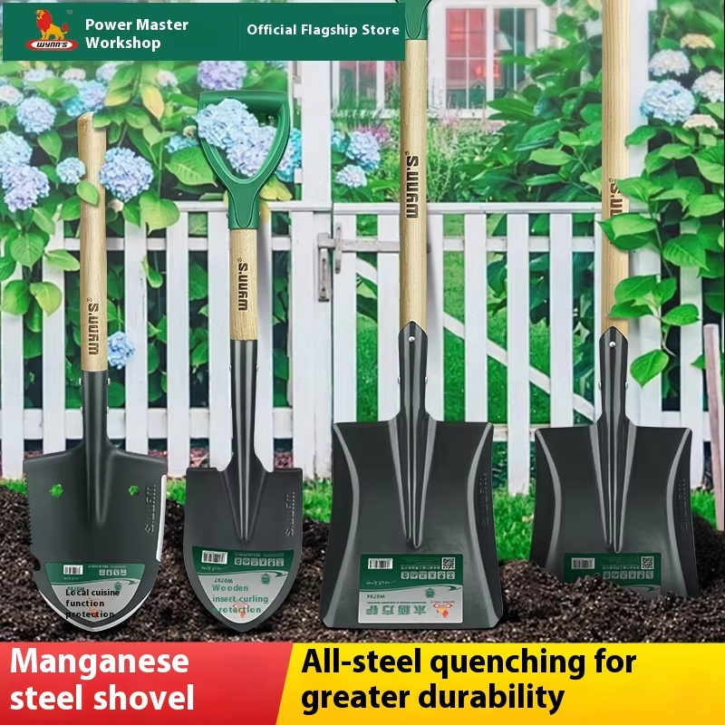 Wynns Tools Industrial Grade Steel Blade Spades and Shovels with Handle Garden Lawn Digging Tools