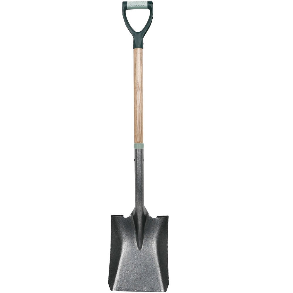Heavy Duty Metal Iron square Spade Shovel with Wooden Handle Garden Manual Digging Tools