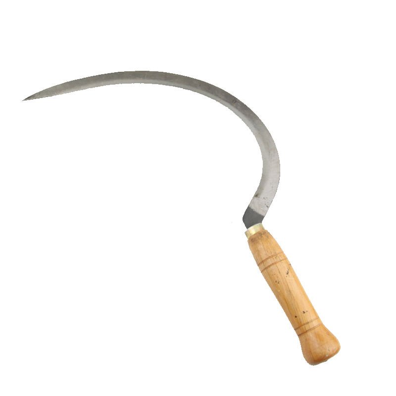 Industrial Grade Professional Garden Sickle with Wood Handle Steel Blade for Efficient Grass and Weed Cutting