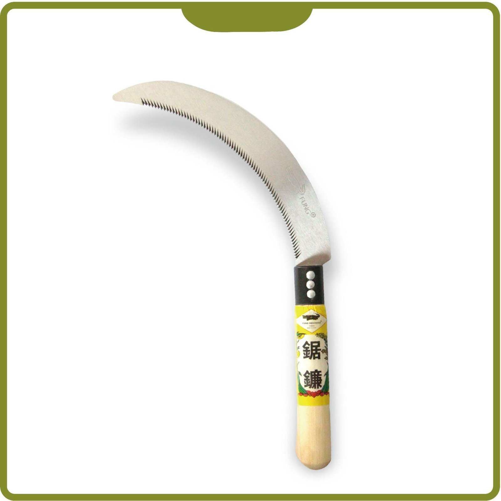 7.5inch Polished Agricultural Sickle with Wood Handle Sharp Long-Handled Manganese Steel Exported to Africa Nigeria Egypt Yemen