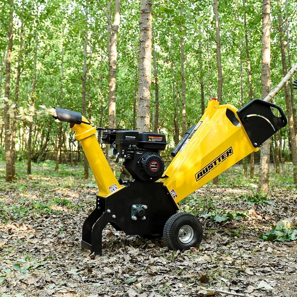 AUSTTER Gasoline Branch Crusher Wood Chipper Petrol Wood Chipper Shredder for Garden Home Using