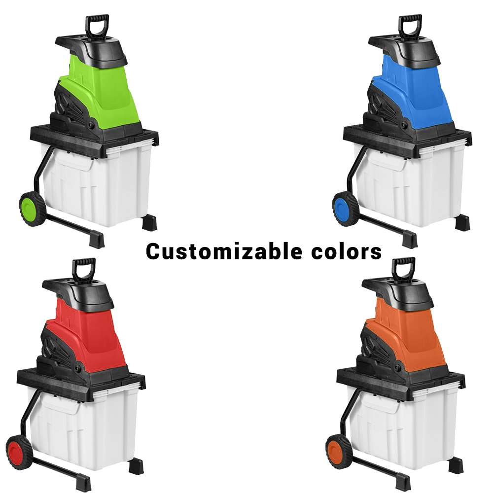 Vertak 2500W Electric Garden Shredder Silent 45mm Branch Cutter with 60L Bin Grade Mulcher for Home Gardens
