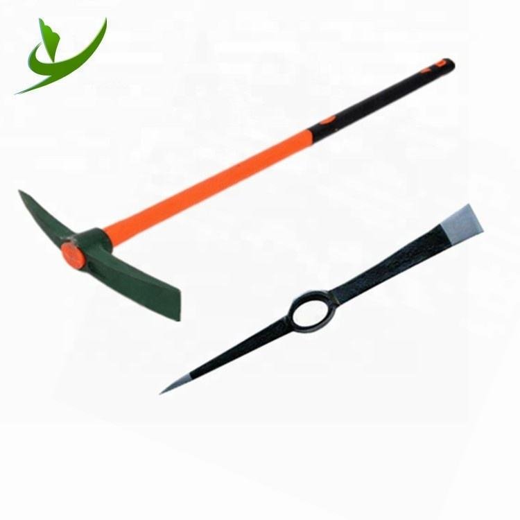 Garden Picks Hot-selling Mattock Digging Pickaxe with Wood Steel Fiberglass Handle for Farming Agriculture Industries