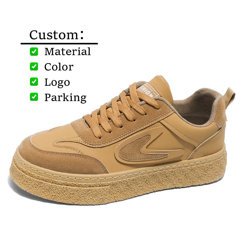 Factory Wholesale Men's Casual Sneakers Sporty Style Lace-Up Closure Customized Slow Walking Sports Shoes Fashionable Mesh
