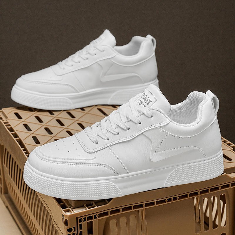 Men's High Quality Leather Sneakers Modern Stylish Design Comfortable Casual Walking Shoes with Custom Logo Option