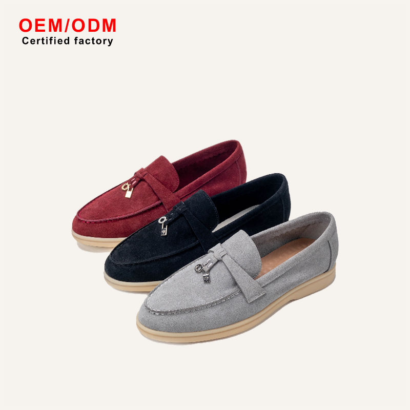 Men's High Quality Genuine Leather Suede Loafer Shoes Classic Casual Flat Shoes Slip-On Closure Soft Feature Available Wholesale