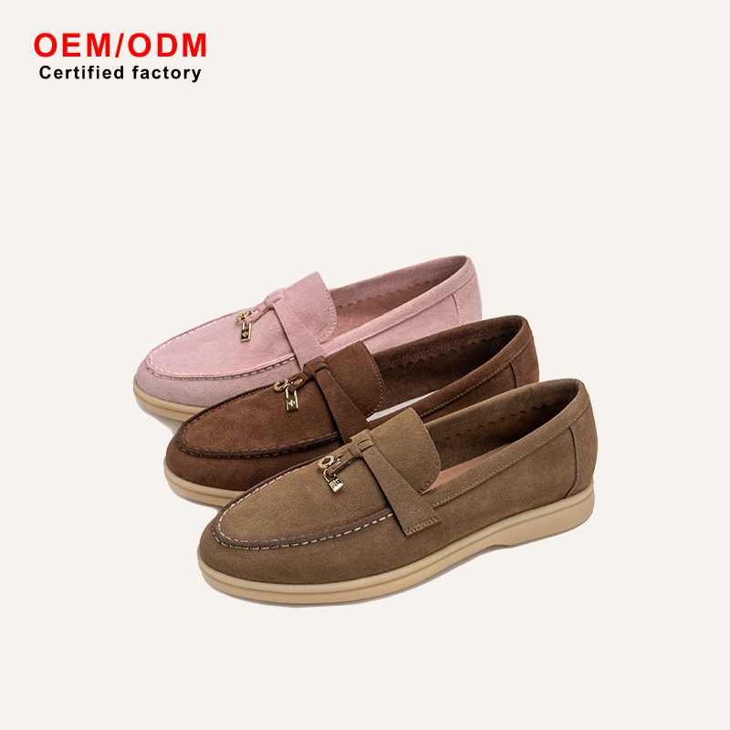 Men's High Quality Genuine Leather Suede Loafer Shoes Classic Casual Flat Shoes Slip-On Closure Soft Feature Available Wholesale