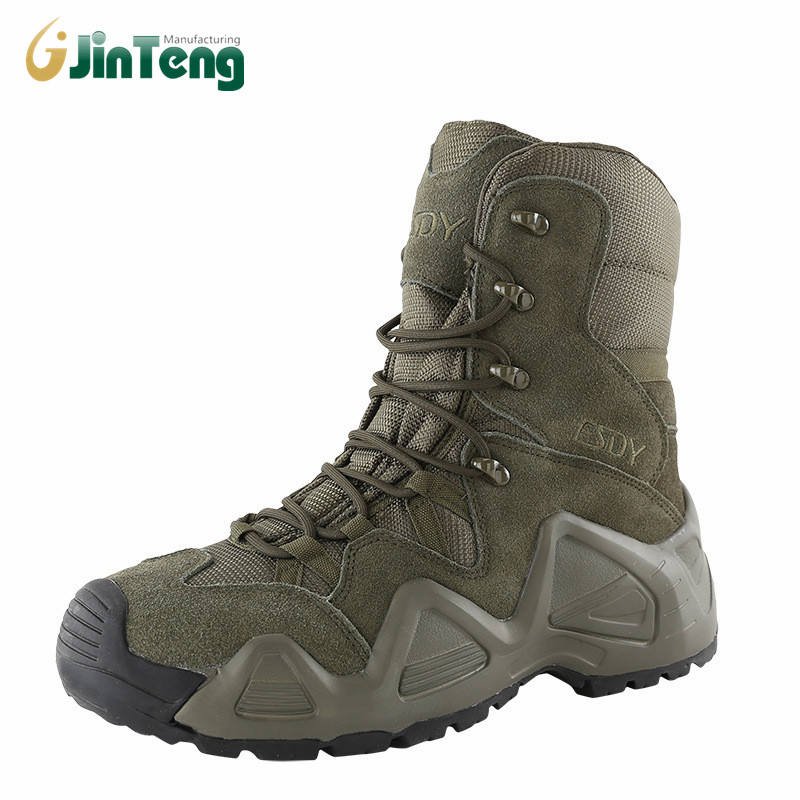 High Tube Outdoor Climbing Fans Combat Training Hiking Non-slip Leather Waterproof Tactical Boots Winter Shoes for Men