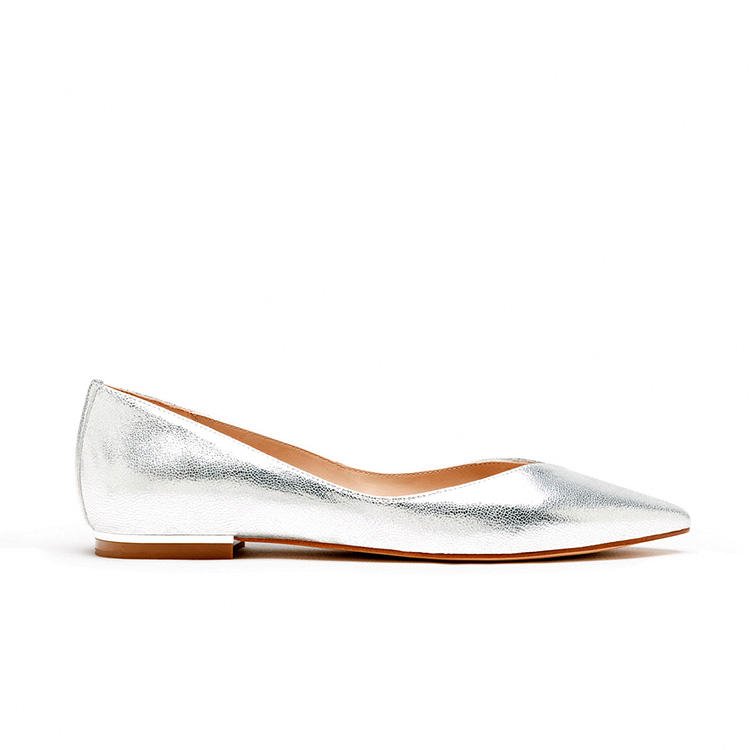Fashion Lightweight Pointed Toe Leather Women Flat Shoes Ladies Casual Shoes