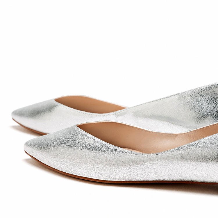 Fashion Lightweight Pointed Toe Leather Women Flat Shoes Ladies Casual Shoes