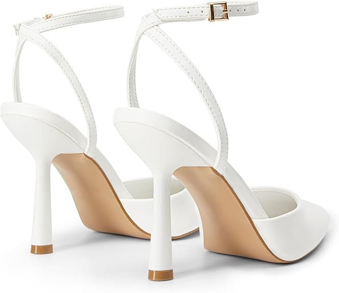 Women Pointed Toe Ankle Strap High Heel Pumps Luxury Designer Minimalist Party Wedding Evening Dress Shoes Wholesale Custom Logo