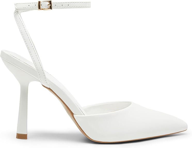 Women Pointed Toe Ankle Strap High Heel Pumps Luxury Designer Minimalist Party Wedding Evening Dress Shoes Wholesale Custom Logo