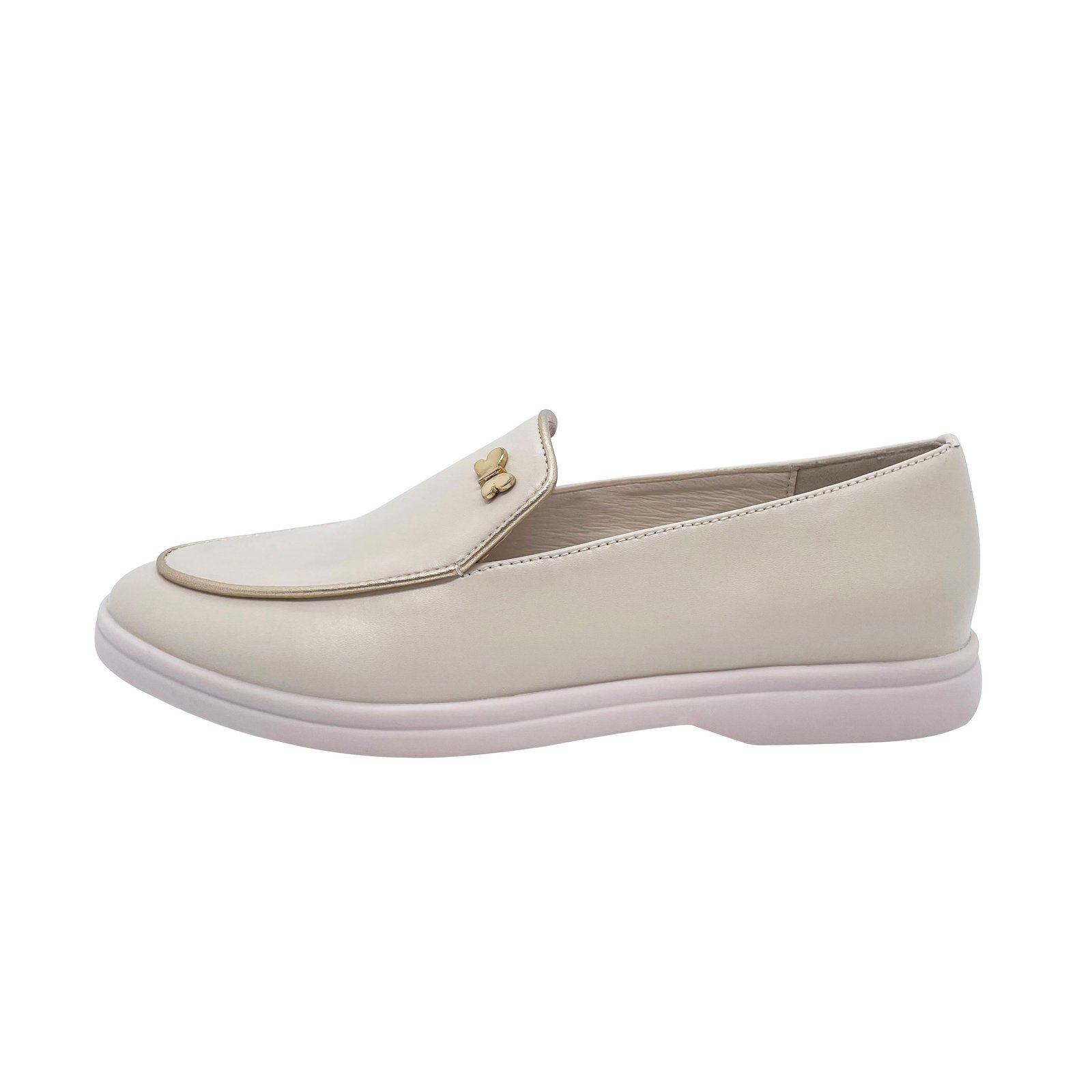 New Comfortable Genuine Cow Leather Shoes for Ladies Classic Leisure Slip-On Design Lightweight and for Spring and Summer